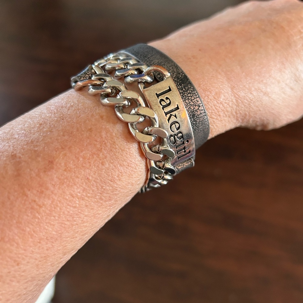 Silver and Black Lakegirl Bracelet wraps three times - Picture 9 of 14